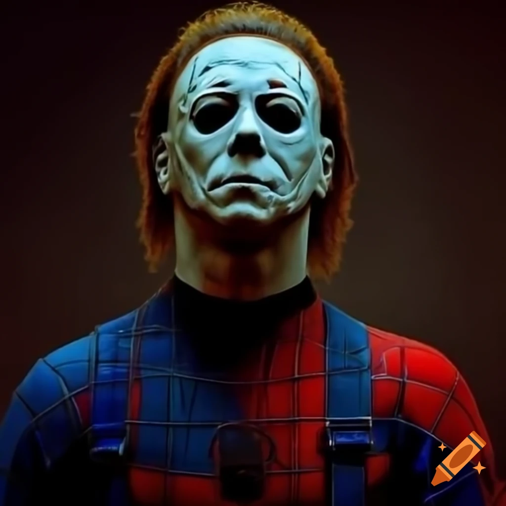 Character combining Michael Myers and Spider-Man elements