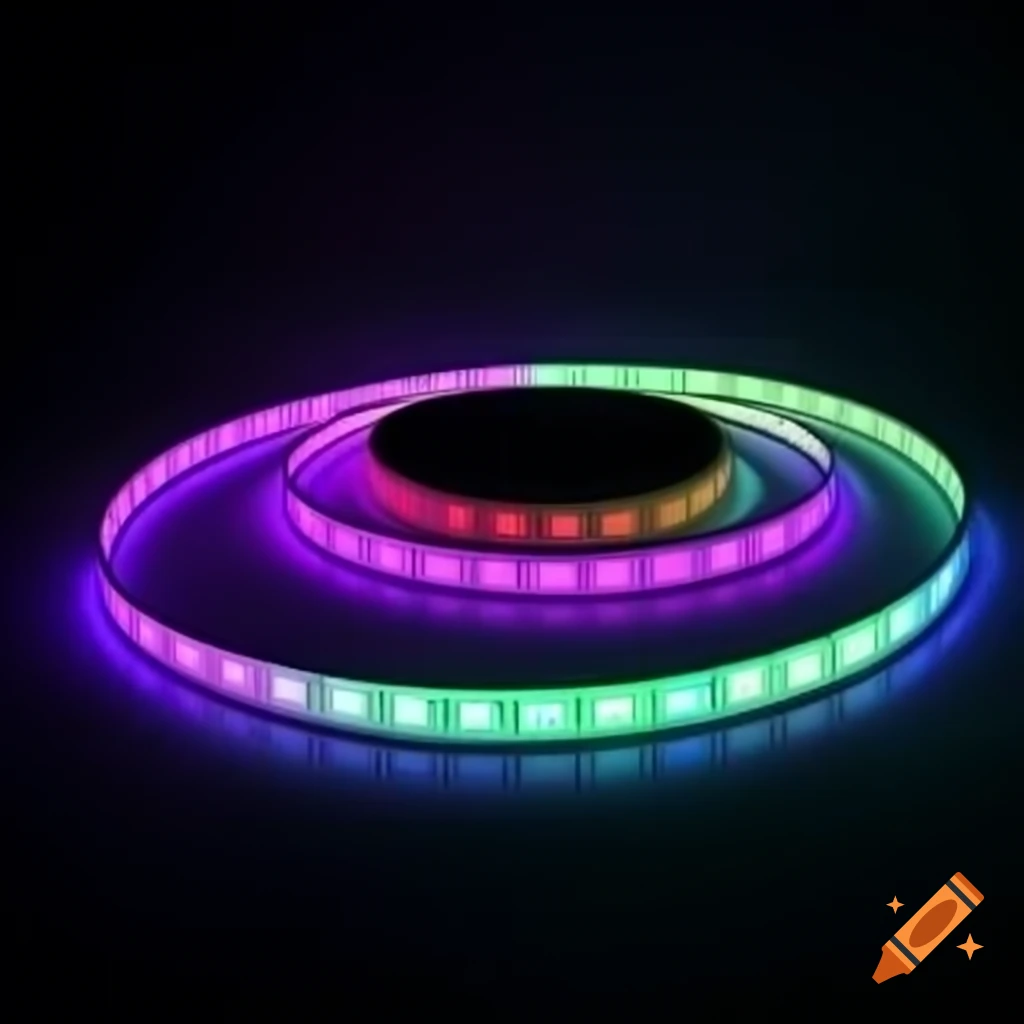 LED RGB 3D strip with on/off feature in PNG format