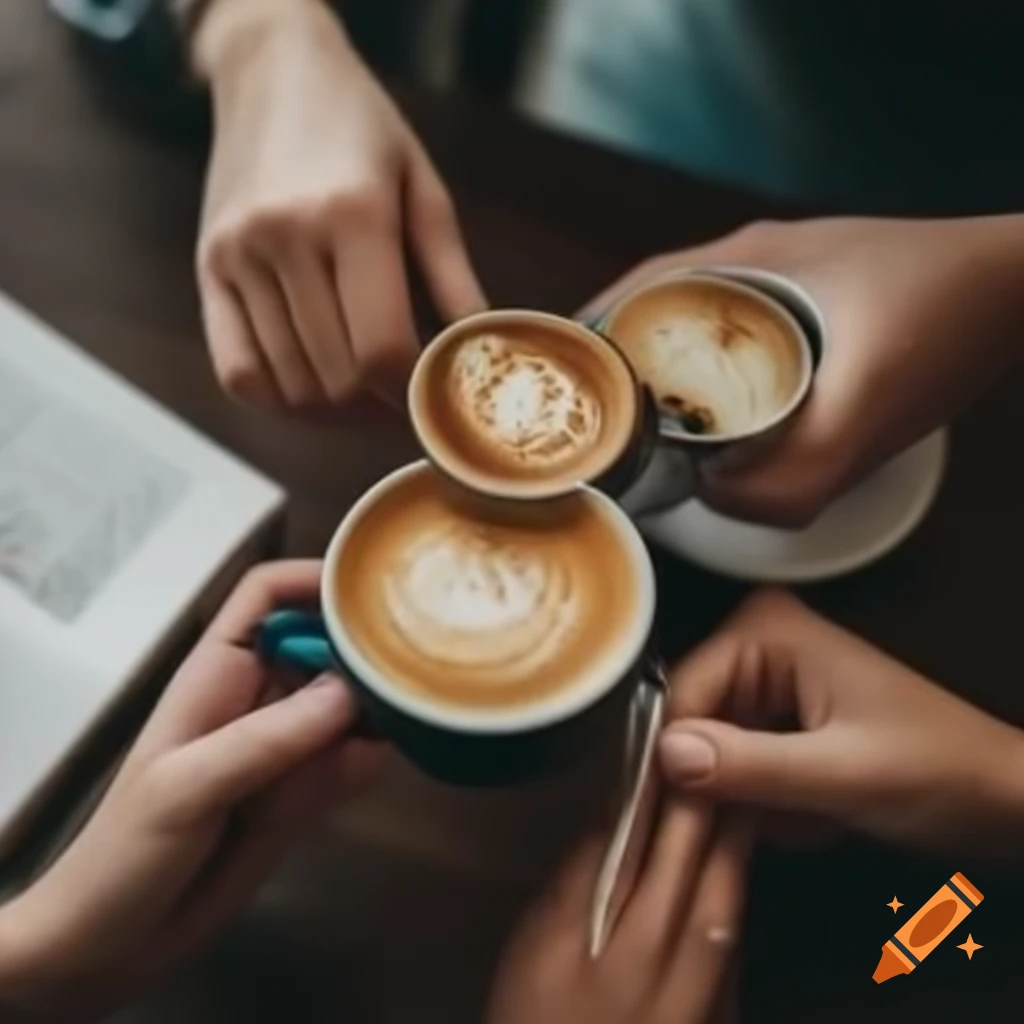 Two people connecting over coffee