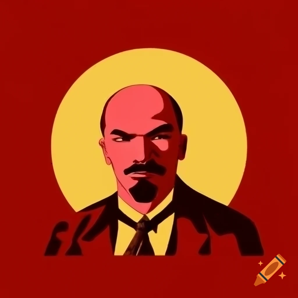Constructivist avant-garde artwork of Lenin