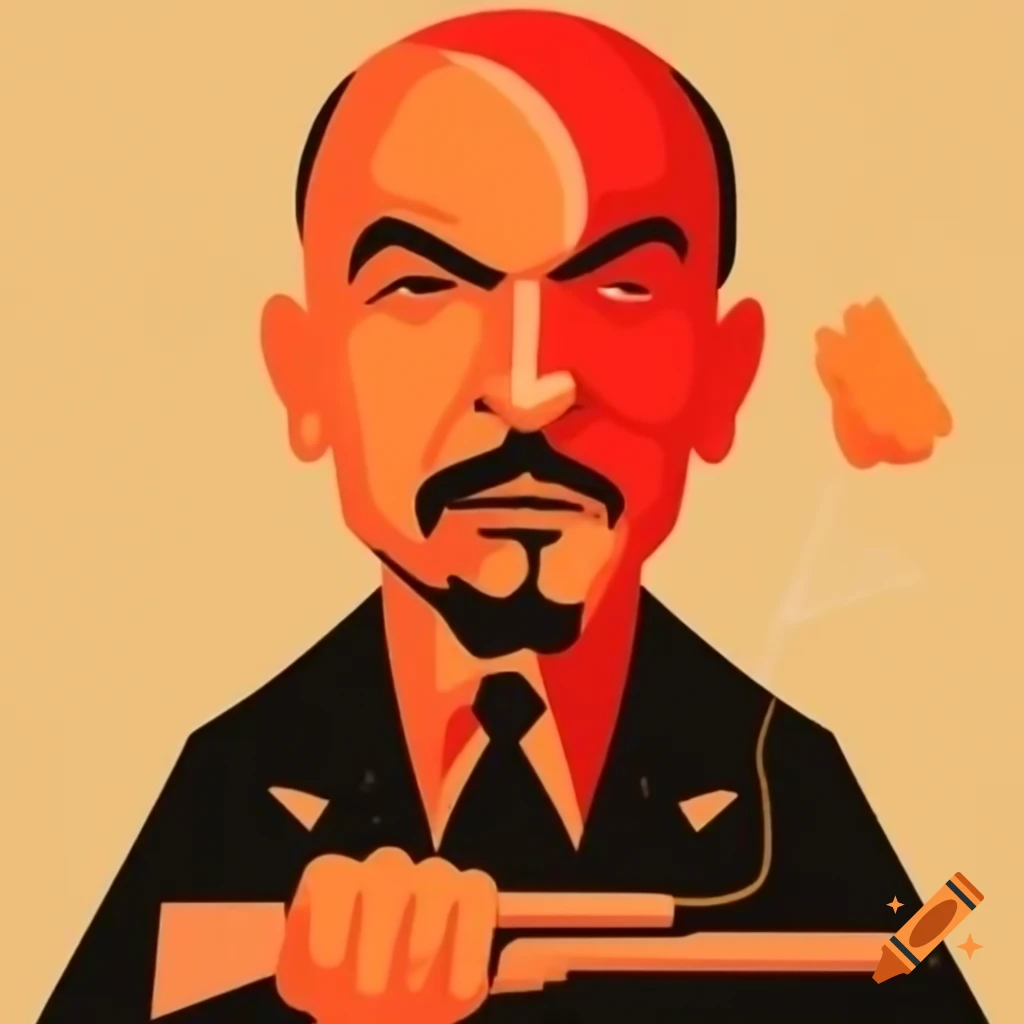 Constructivist art depicting Lenin