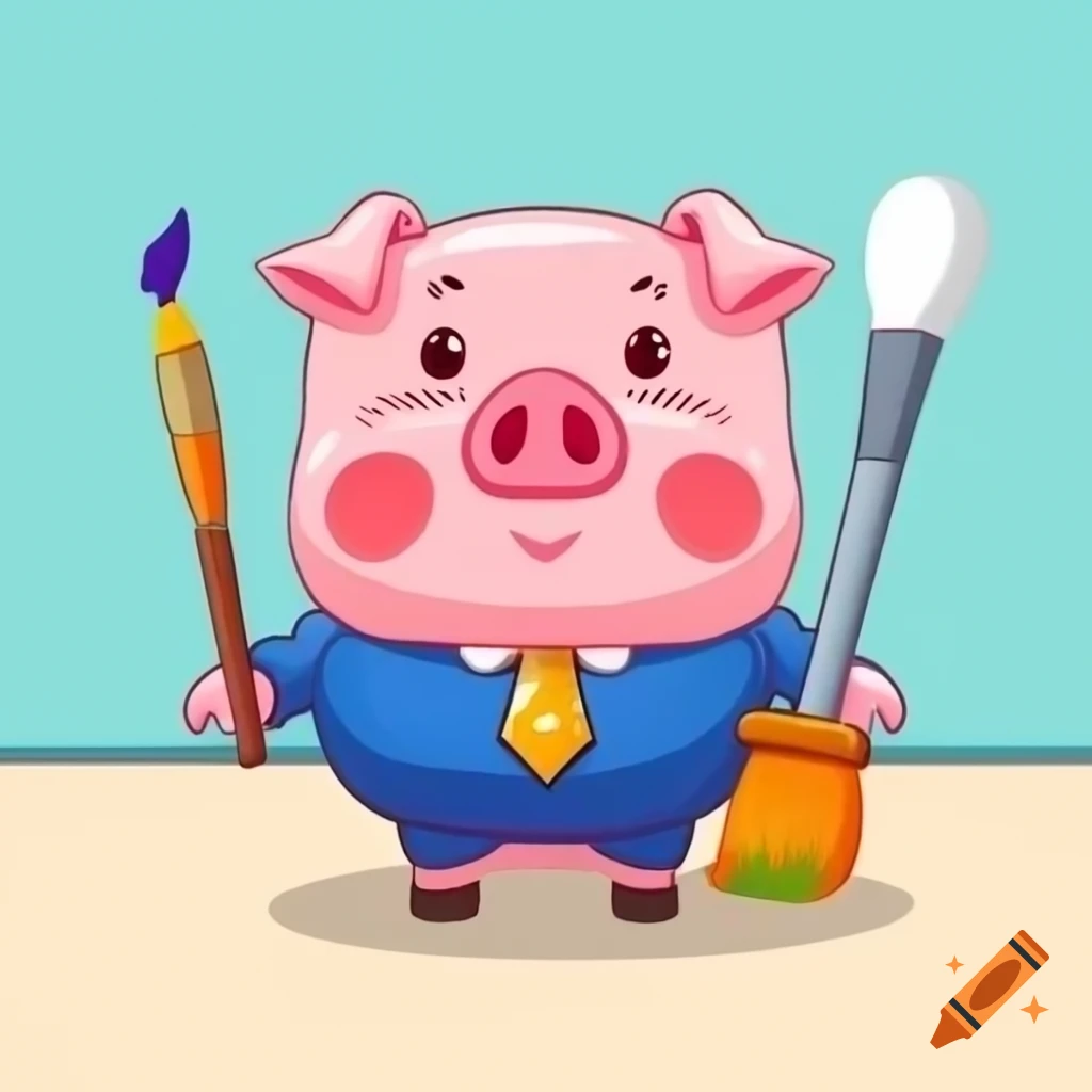 Concept of a pig monster
