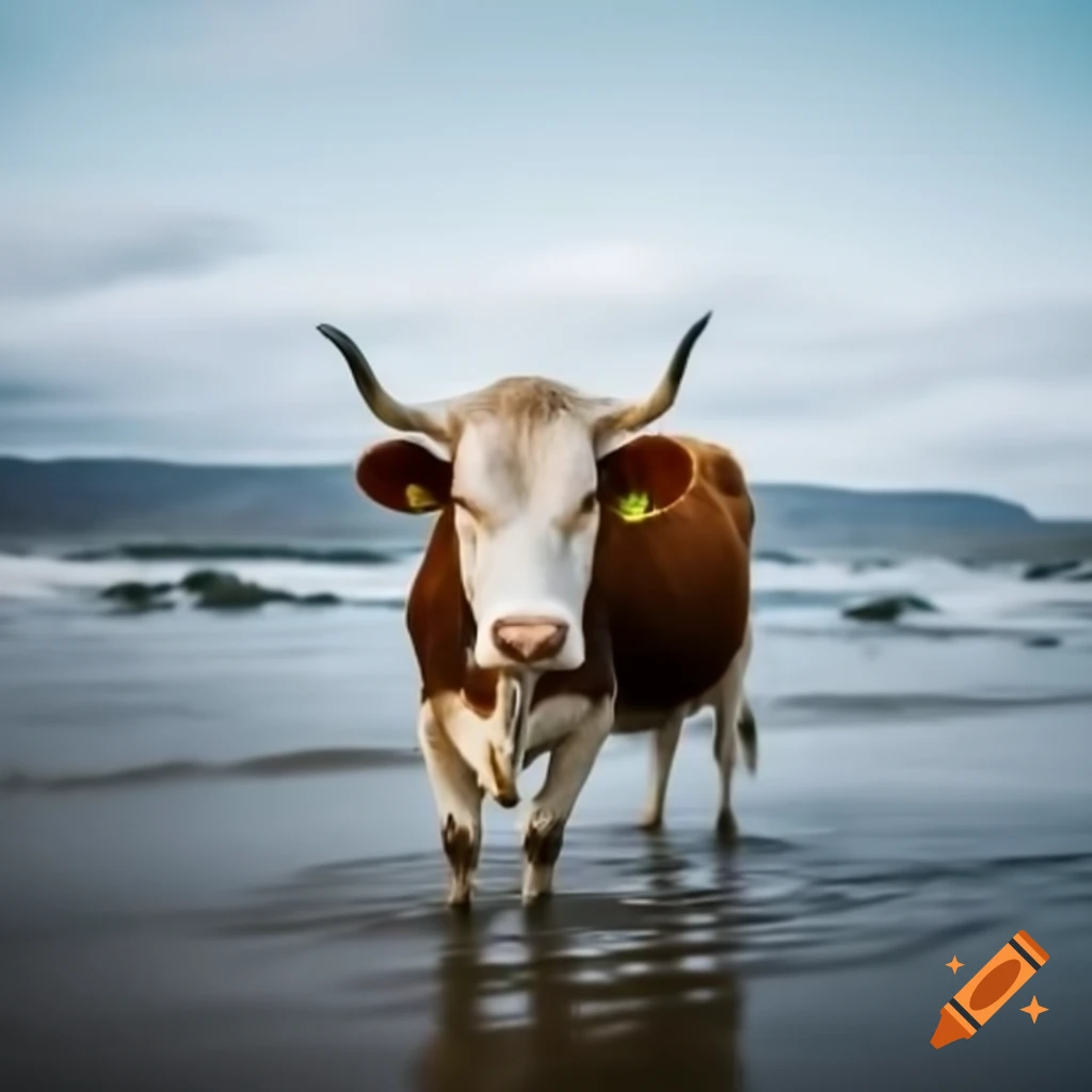 Cow on the beach