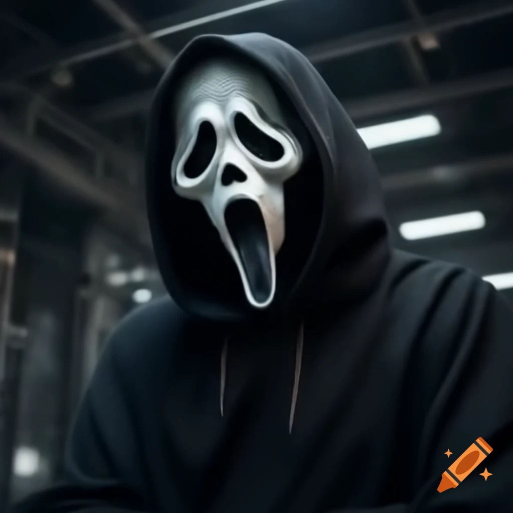Humanoid GhostFace robot resembling a terminator