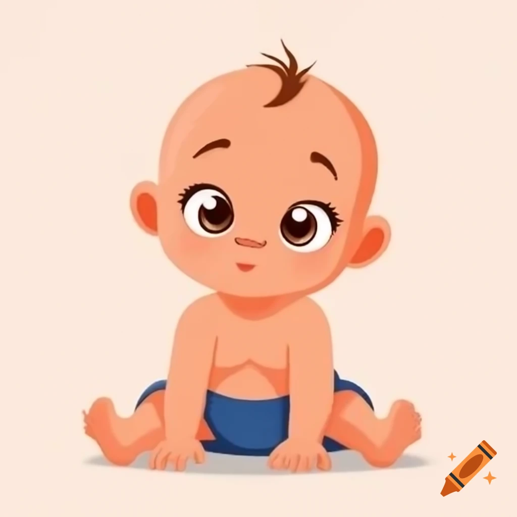 Baby sitting down facing forward