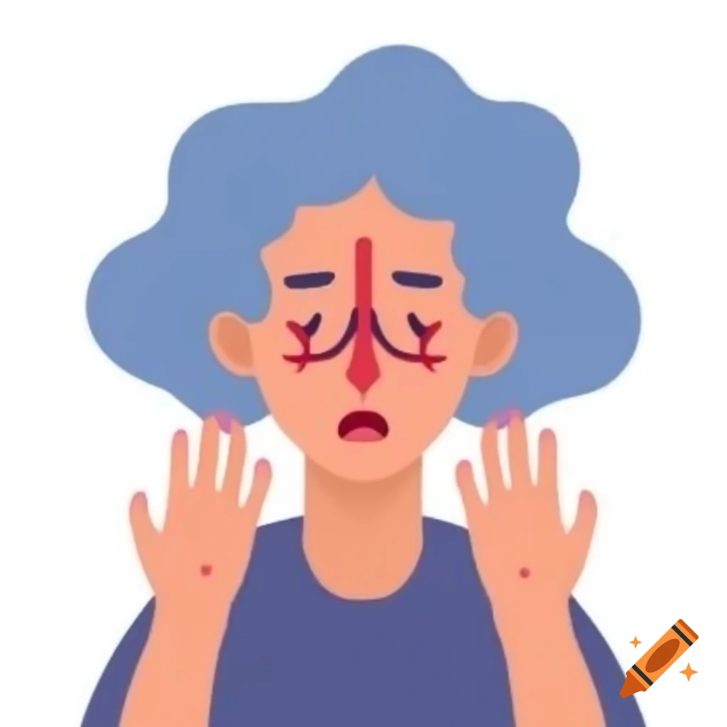 Cartoon vector of a person with rheumatoid arthritis on craiyon