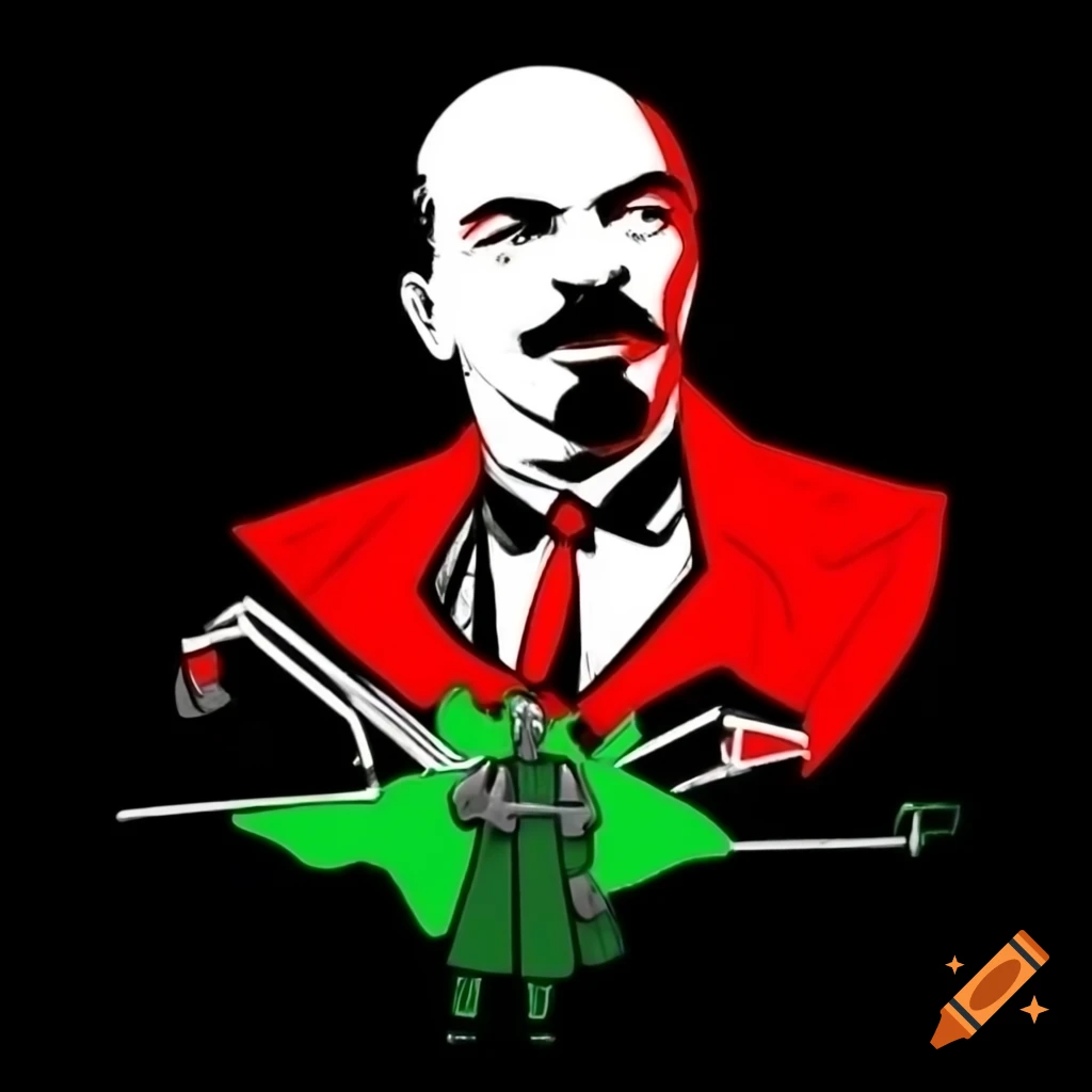Constructivist avant-garde art featuring Lenin