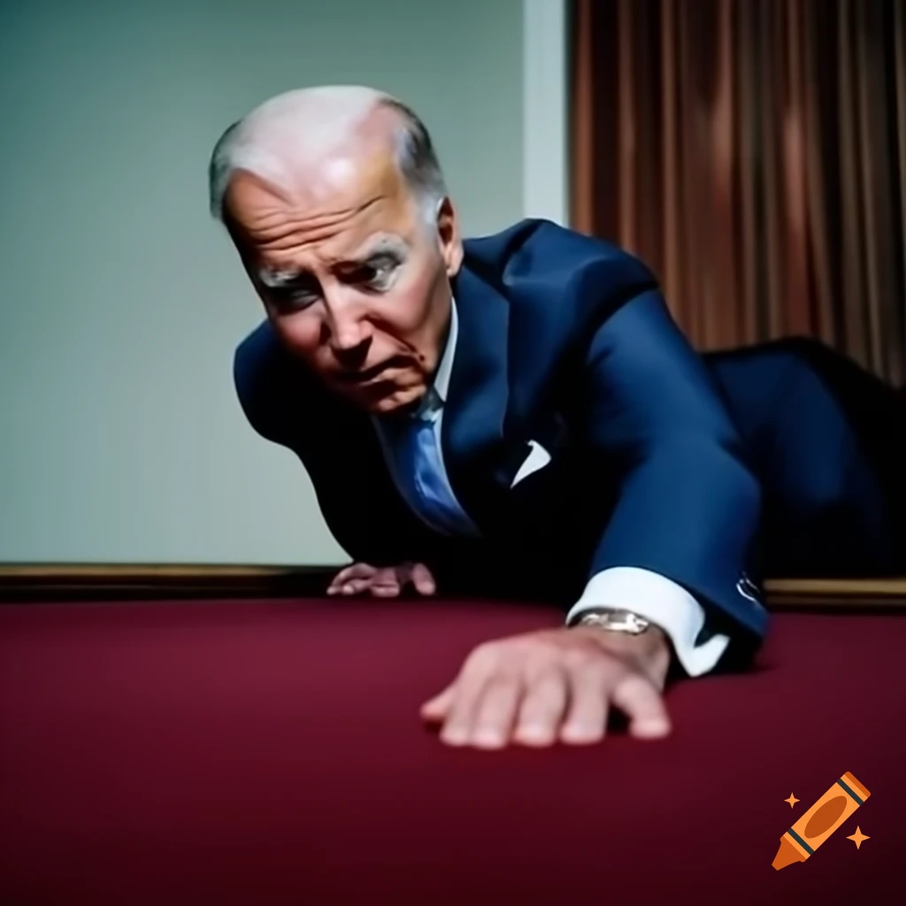 Satirical depiction of Joe Biden putting foot in mouth