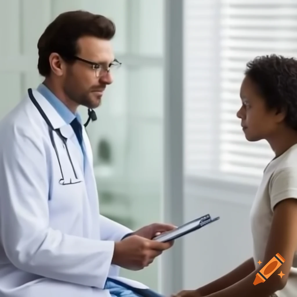Doctor consulting with female patient