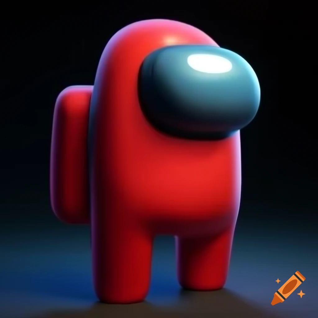 High quality render of Among Us character in VR