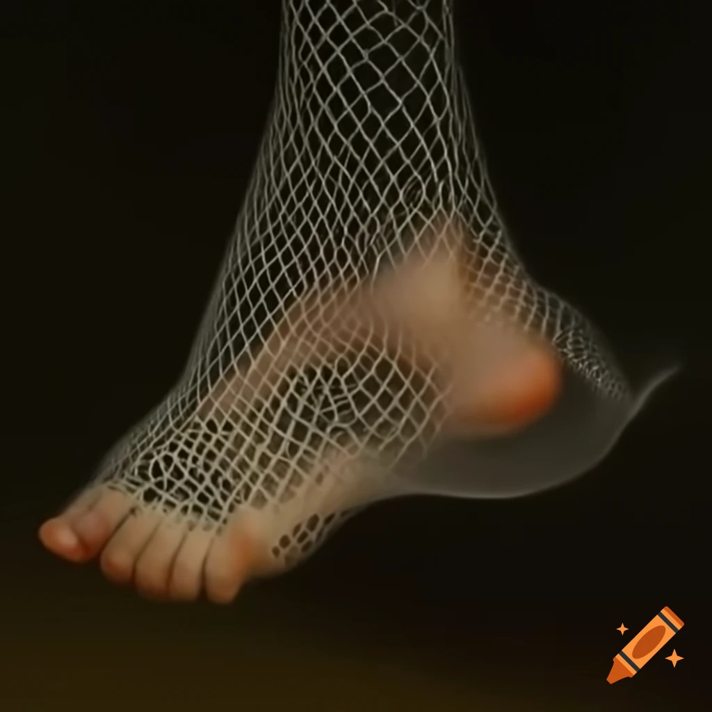 Tetrahedral mesh representation of a foot with FEATS caption