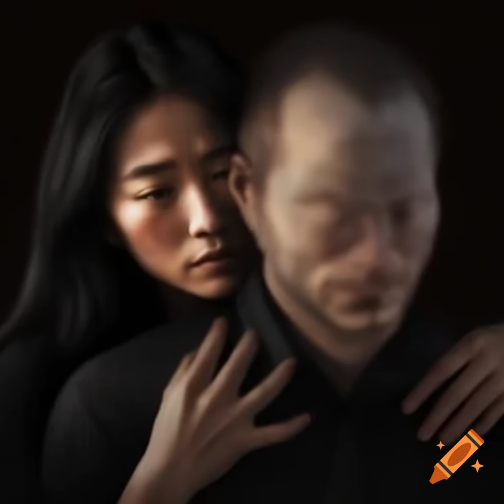 Portrait of a caring woman with deep affection for her partner