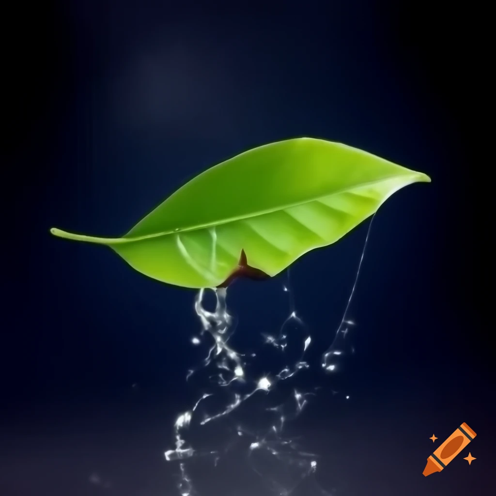 Green leaf disintegrating inspired by Thanos snap