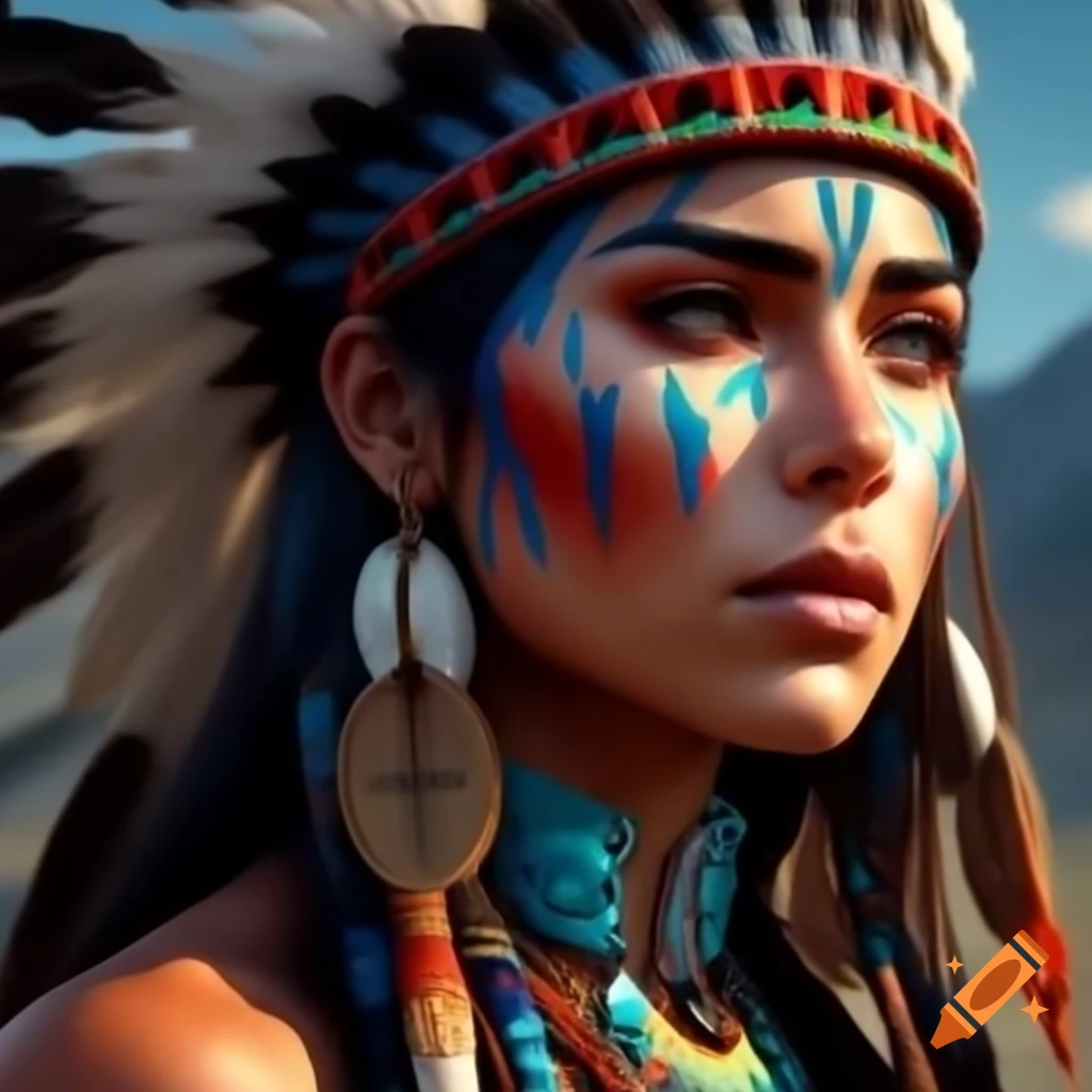 Portrait of a beautiful Native American woman