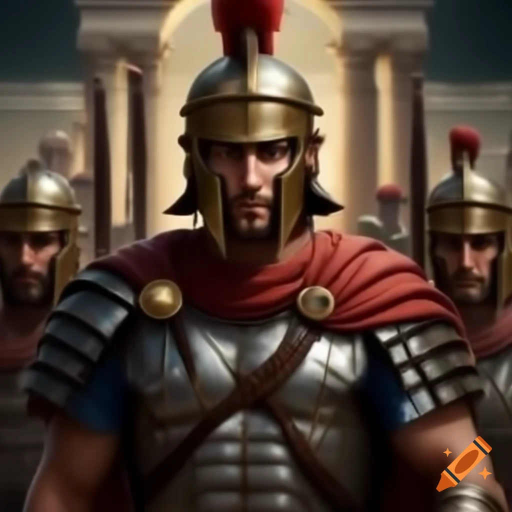 Carthaginian soldier in historical attire