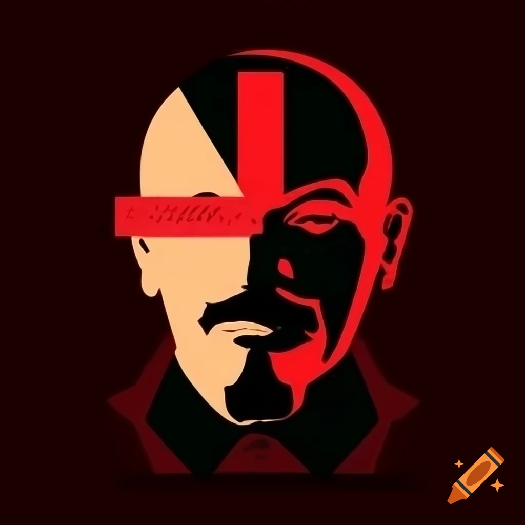 Constructivist avant-garde artwork featuring Lenin
