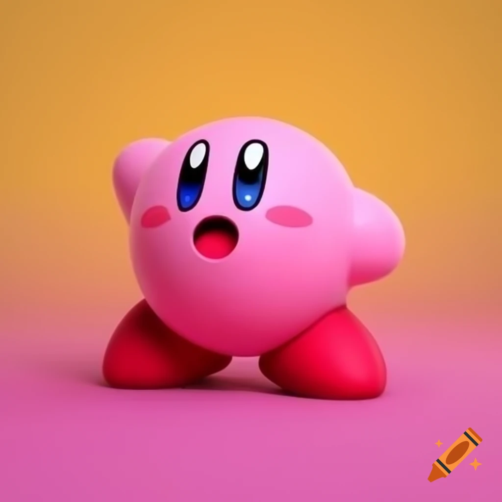 Kirby character against a colorful background reminiscent of a Netflix profile picture