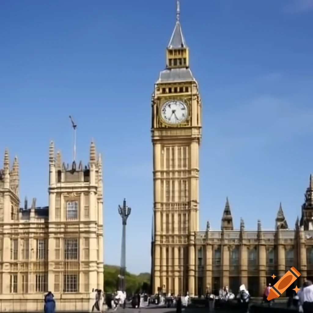 Iconic Big Ben clock tower in London