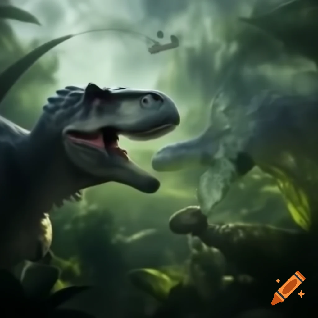 Background featuring various dinosaurs