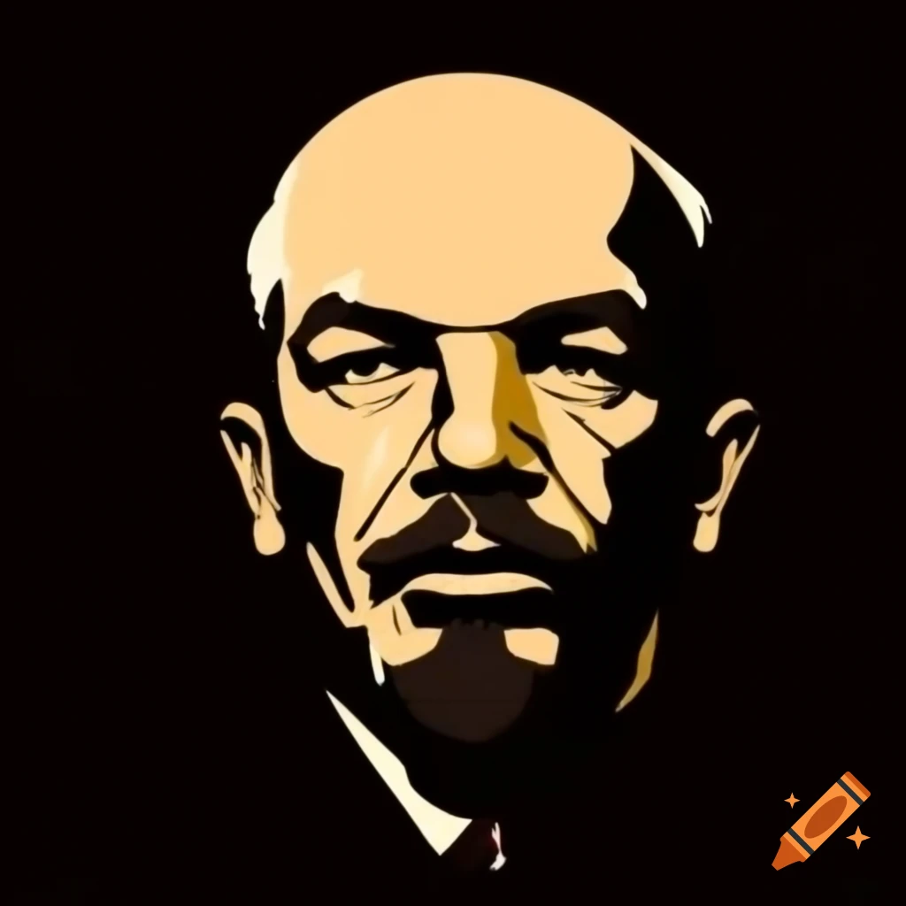 Constructivist avant-garde artwork featuring Lenin