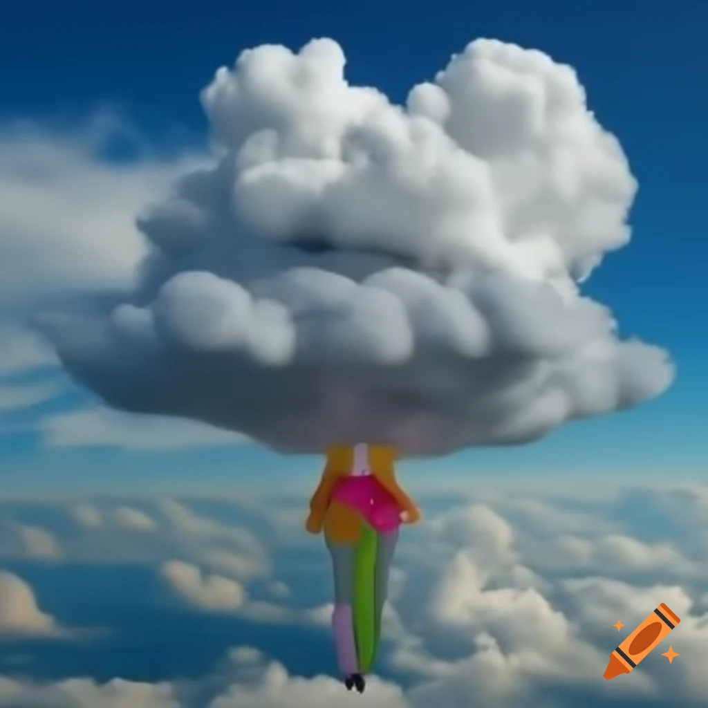 Modelling agency concept illustrated among clouds