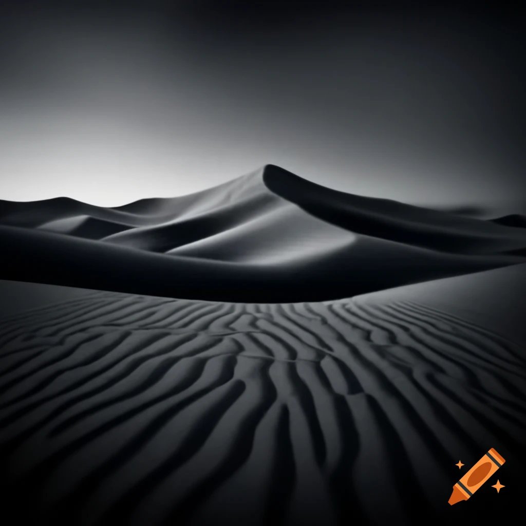 Dark grey desert landscape
