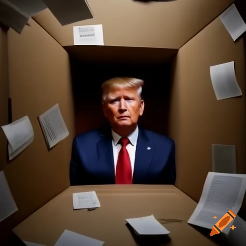 Photorealistic scene of Melania Trump presenting box to Vladimir Putin