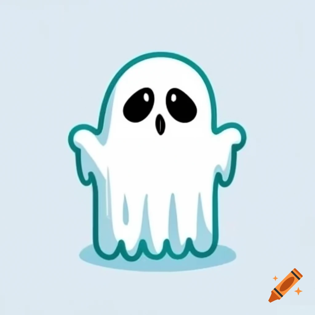 Ghost Cat vector illustration on white background