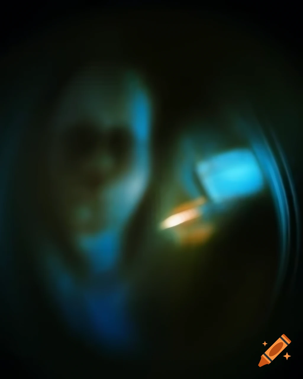 Creepy analogue horror footage of woman apparition on trailcam with ethereal effects