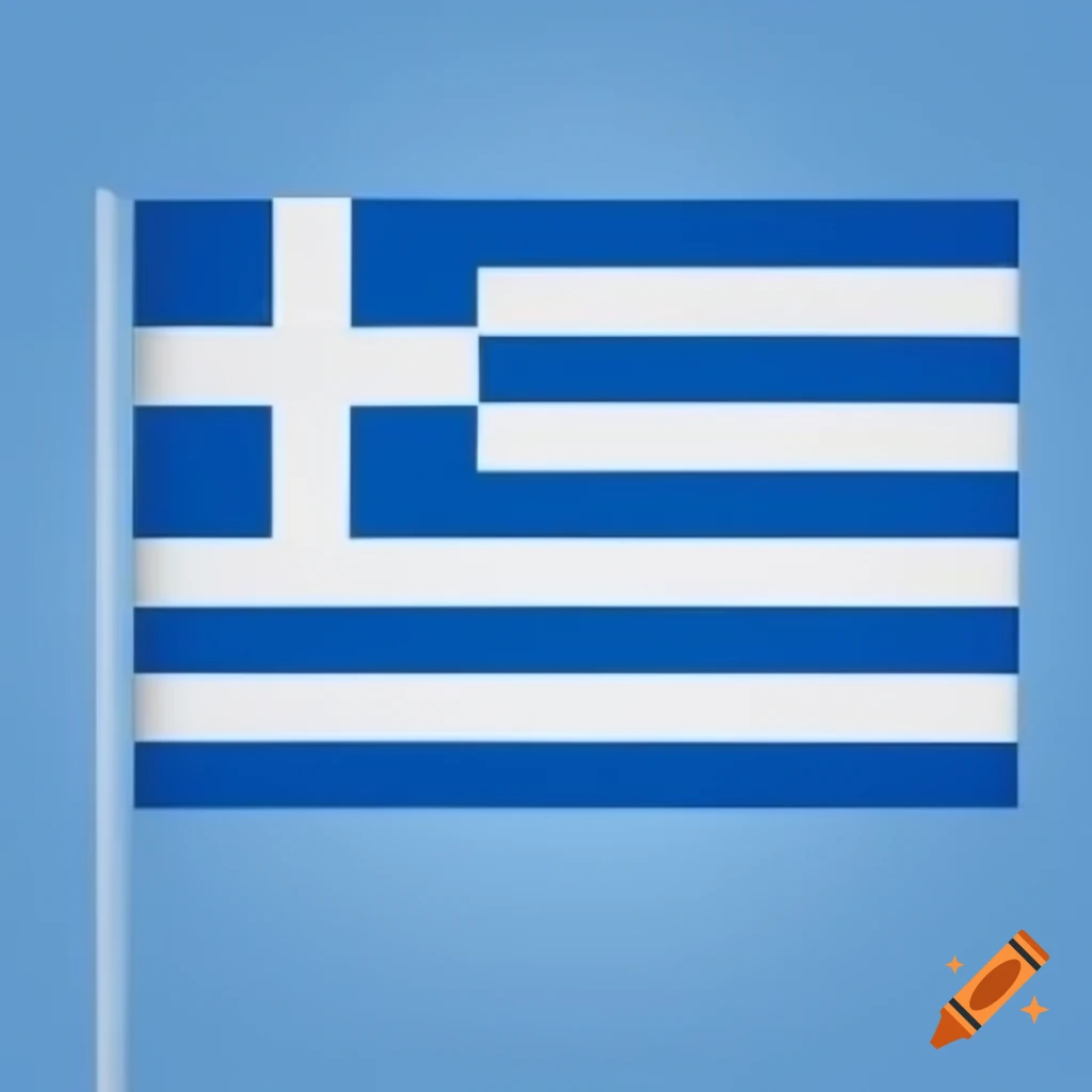 Greece flag design featuring blue and white stripes