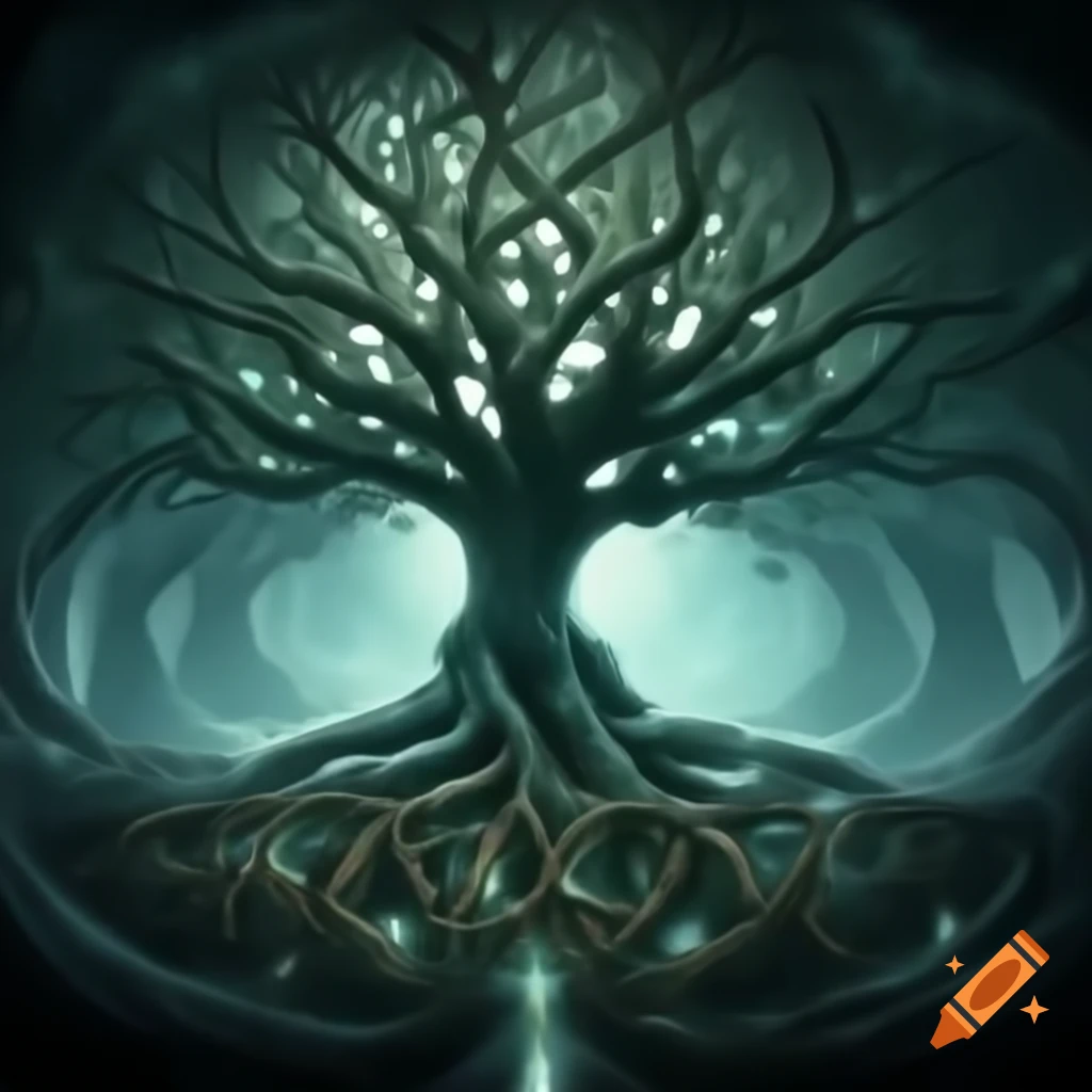 Yggdrasil, the mythical tree of life from Norse mythology