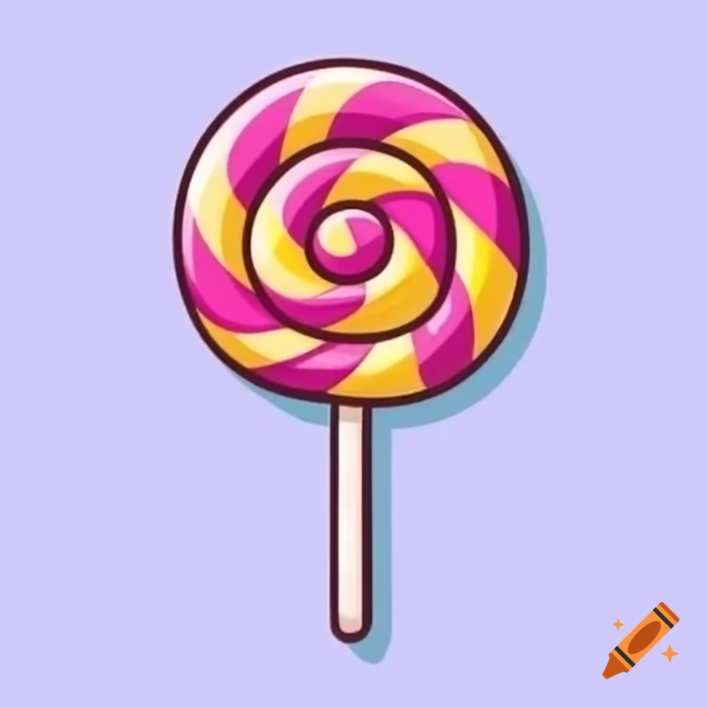 Colorful lollipop on a stick