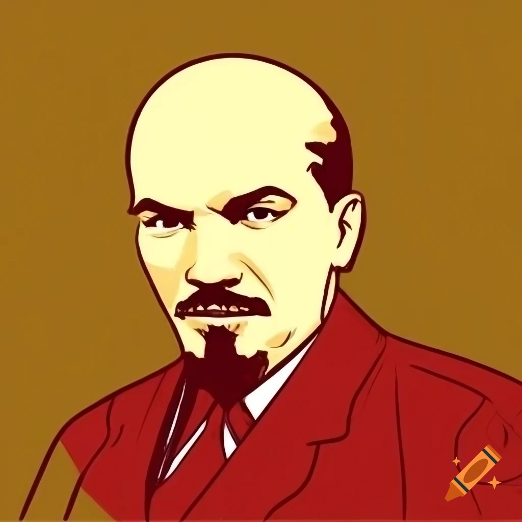 Constructivist avant-garde artwork of Lenin