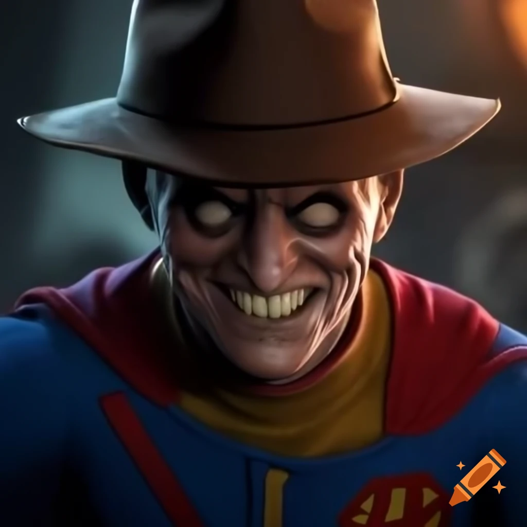 Hybrid character of Superman and Freddy Krueger