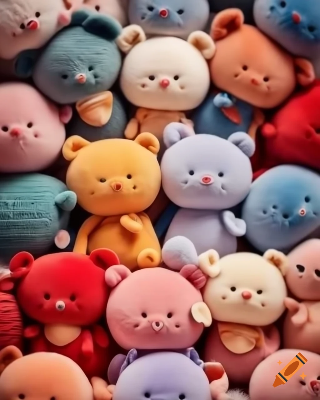Creative social media ad featuring vibrant Jellycat plushies for preorder in Chinese