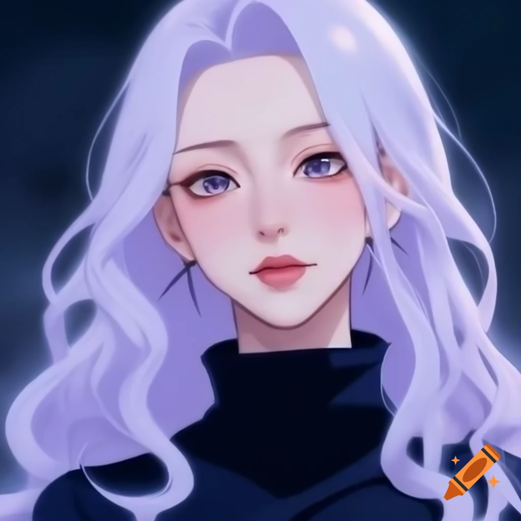 Brown haired anime girl with blue eyes on craiyon