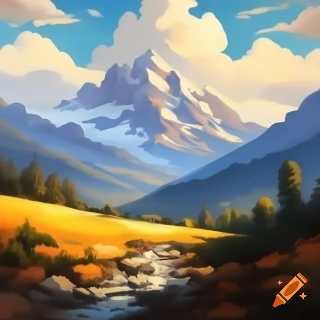 Scenic mountain landscape