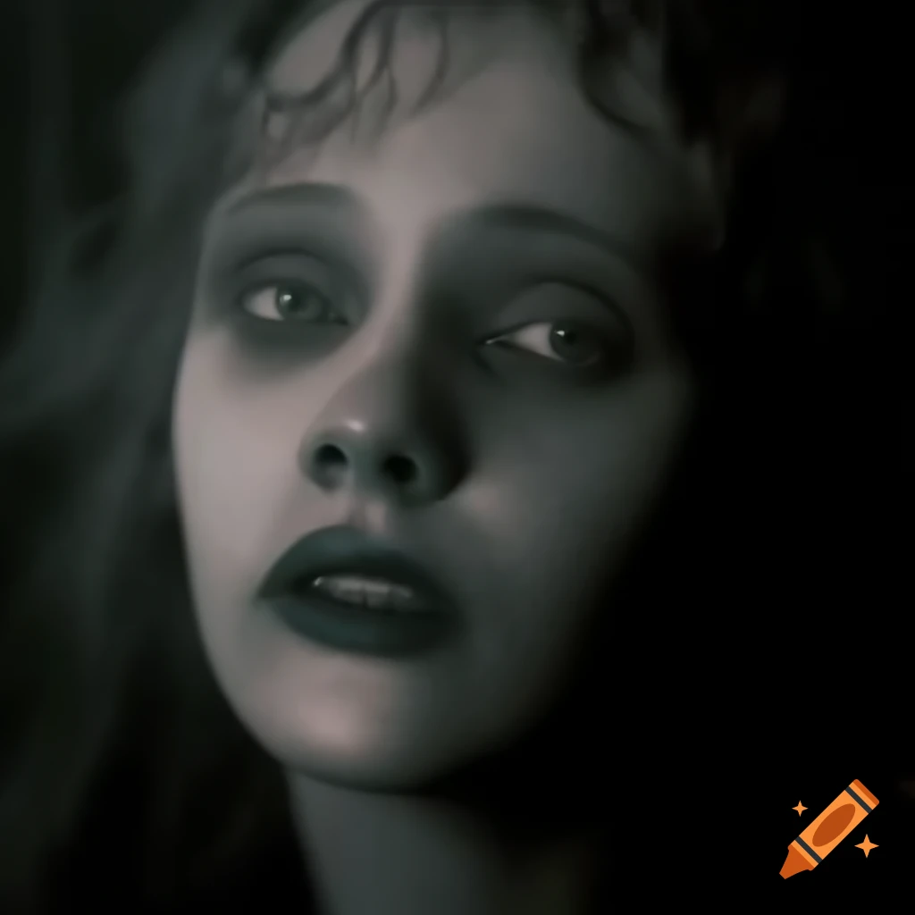 Ethereal ghostly image inspired by Francesca Woodman, with VHS grain and experimental damage