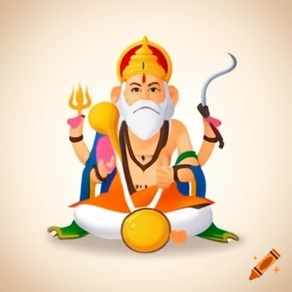 Representation of Vishwakarma, the divine architect in Hindu mythology