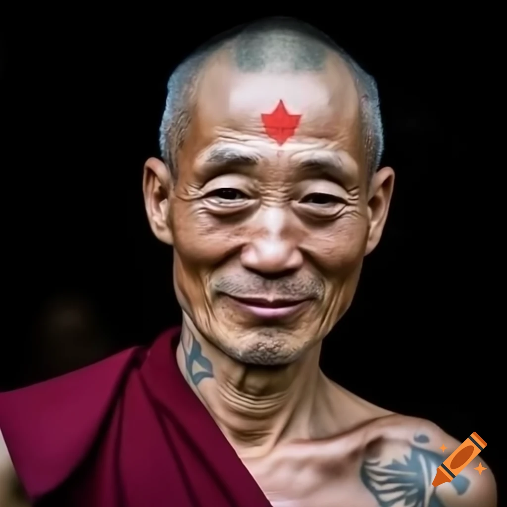 Lonely masked merchant tattoo artists traveling shaping fate with