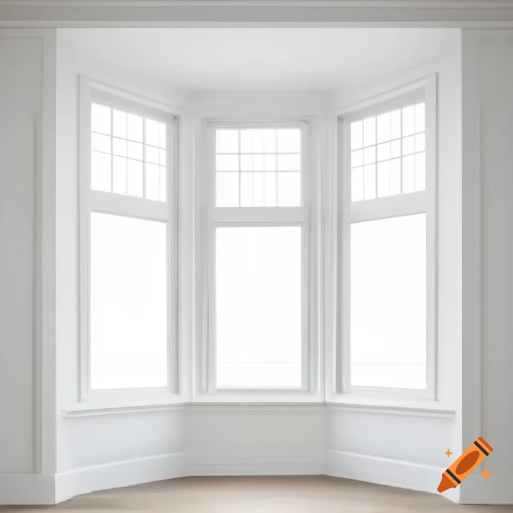Double-glazed window in a bright white room
