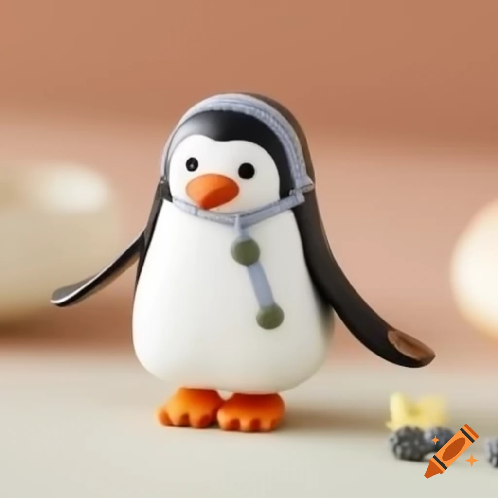 Small penguin made of wool