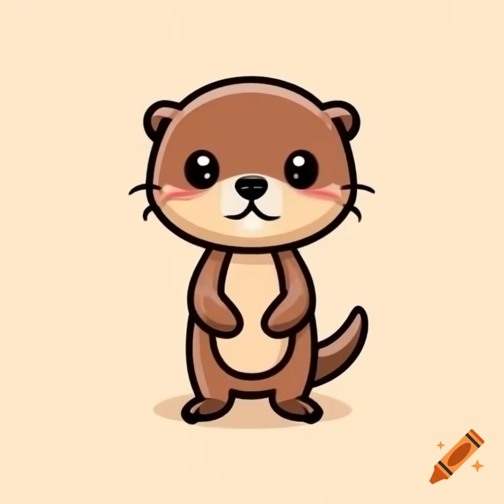Cute otter posing adorably