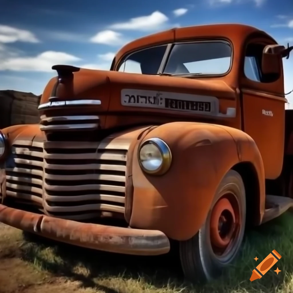 Rusting old truck from the 1940s