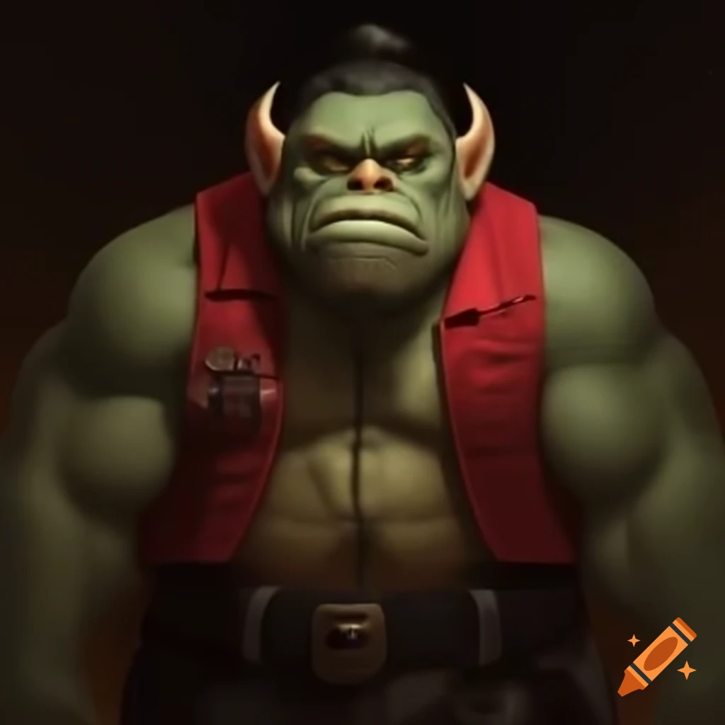 Friendly ogre in red vest representing Ace Hardware