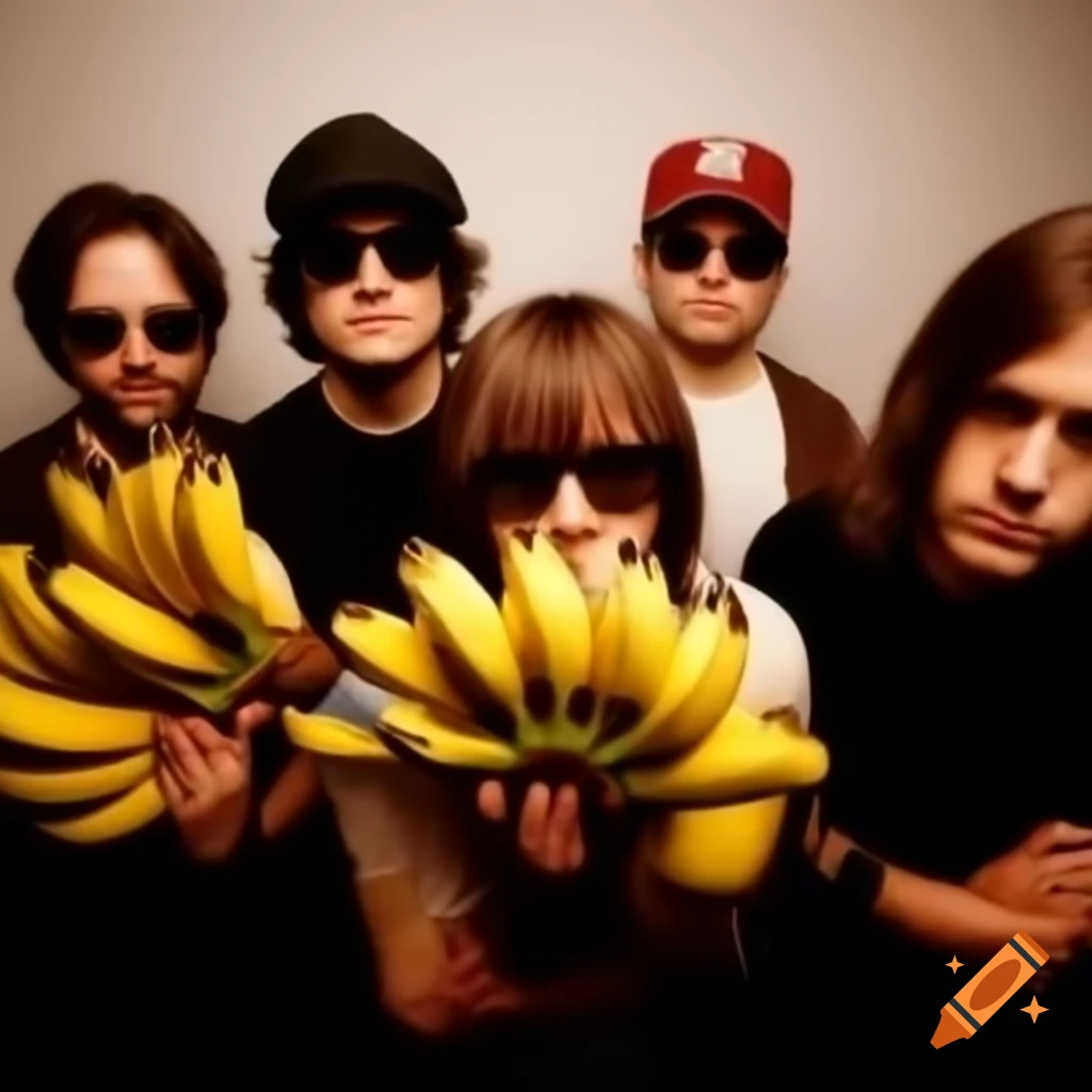 Band cover featuring bananas as the central theme