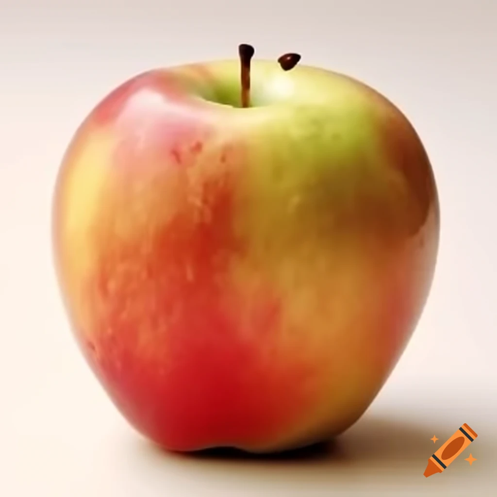Fresh red apple on a white background