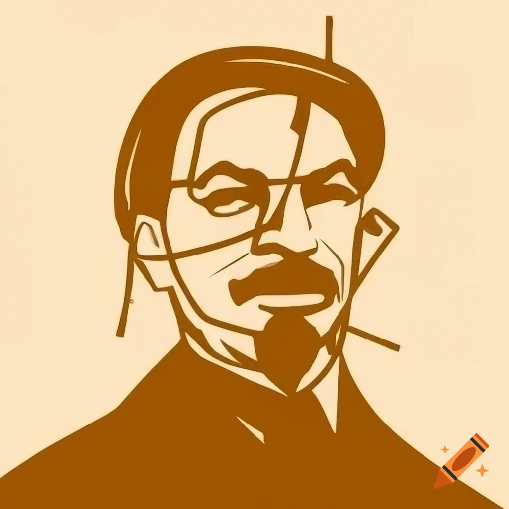 Constructivist avant-garde artwork featuring Lenin