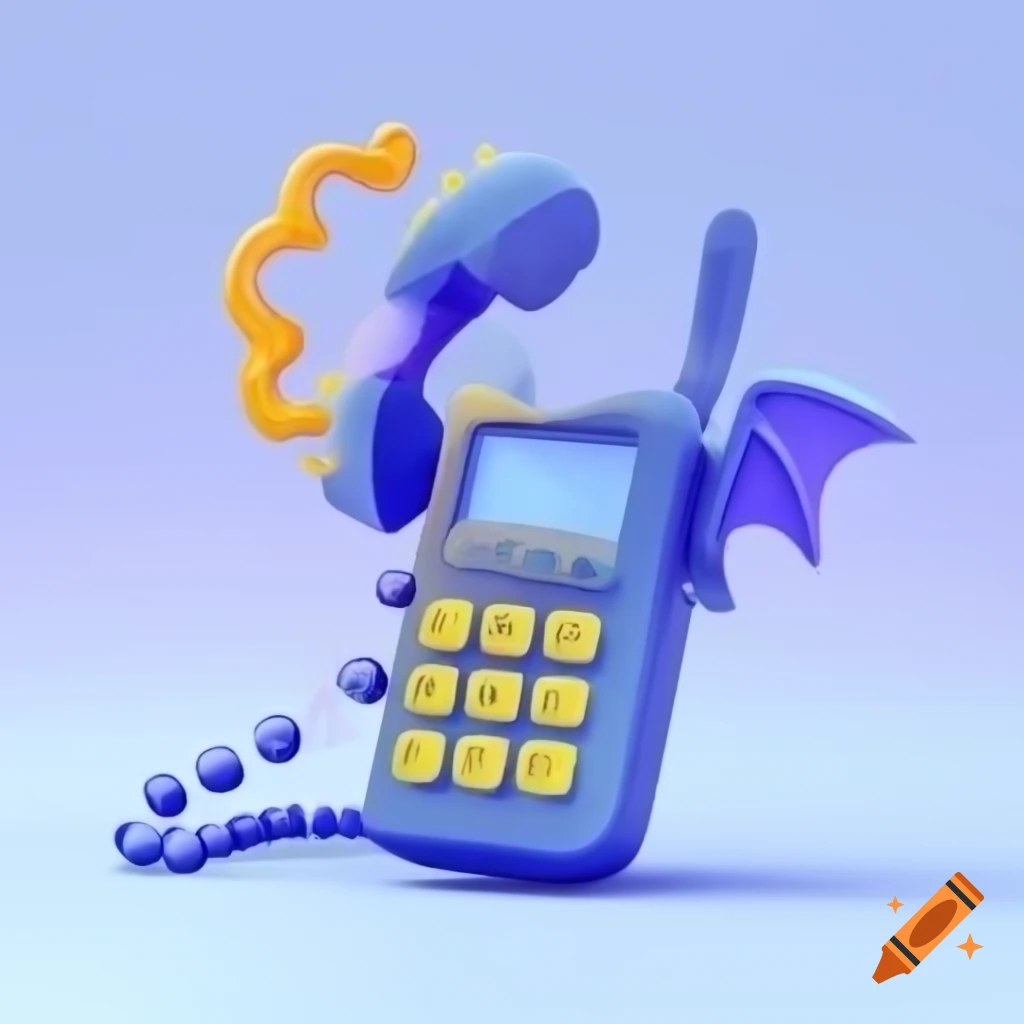 3D phone design featuring dragon elements
