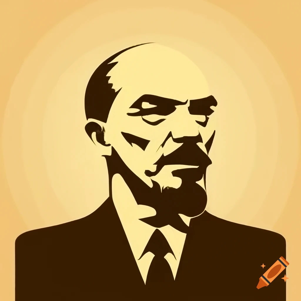 Constructivist art featuring Lenin